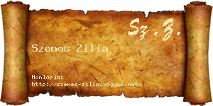 Szenes Zilia névjegykártya
